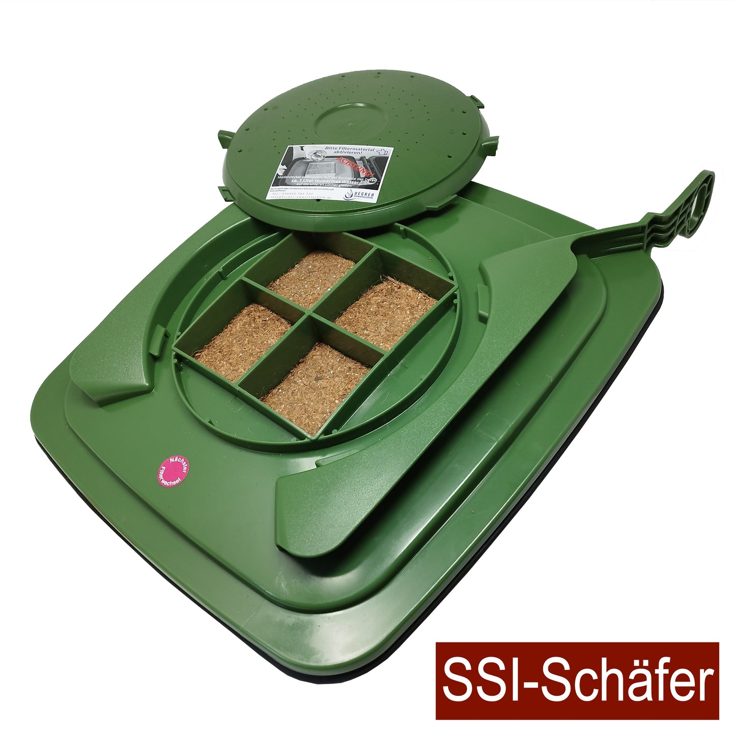 Madendeckel 120 Liter SSI-Schäfer Grün Sonderform