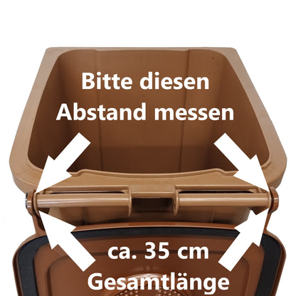 Madendeckel 120 Liter SSI-Schäfer Braun Sonderform