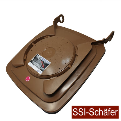 Madendeckel 120 Liter SSI-Schäfer Braun Sonderform
