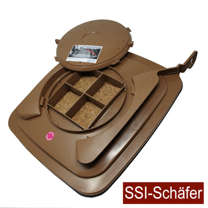Madendeckel 120 Liter SSI-Schäfer Braun Sonderform