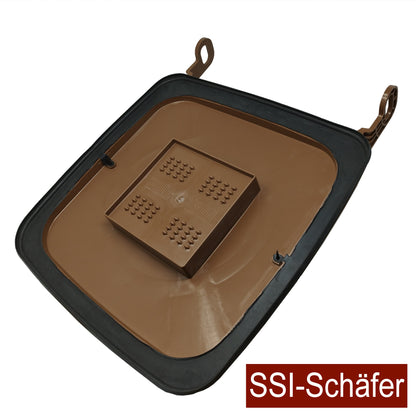 Madendeckel 120 Liter SSI-Schäfer Braun Sonderform
